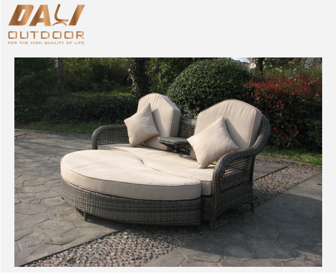 Utomhus 2-delad PE rotting Wicker Patio Love Seat Lounge Stol Set